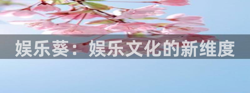 杏鑫娱乐：娱乐葵：娱乐文化的新维度